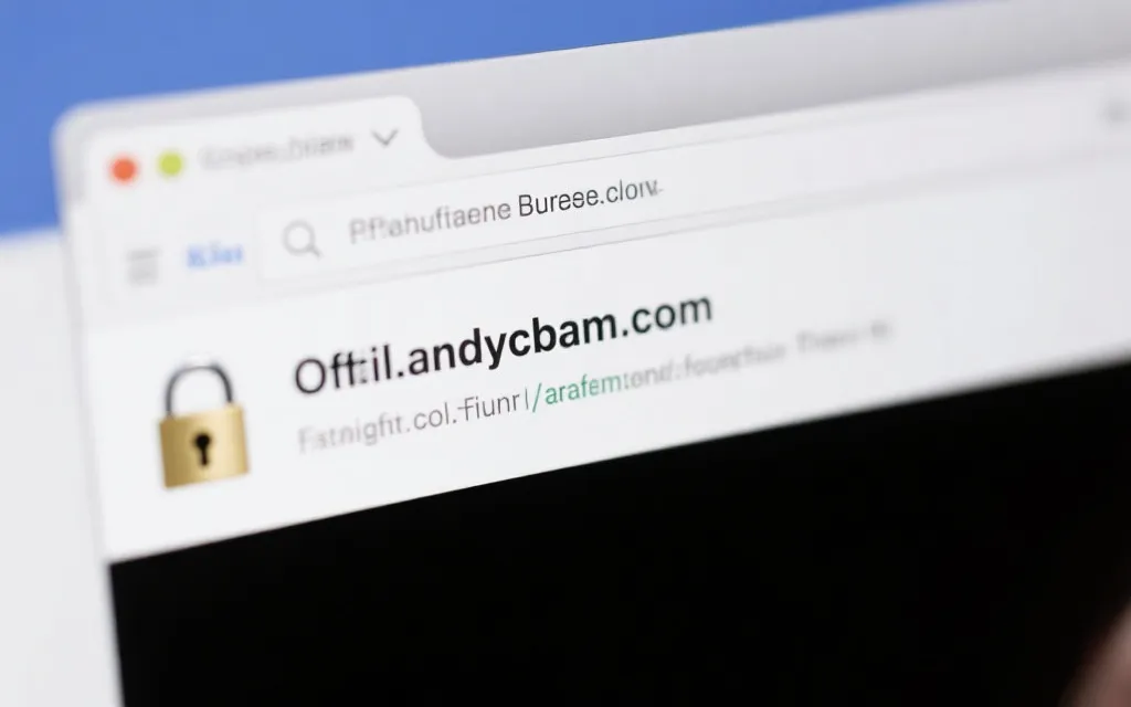 放大显示浏览器地址栏中的安全锁标志和官方域名